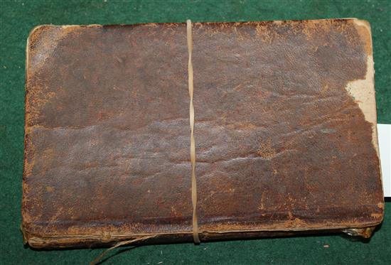 Thackerays autograph in William Saunders: The Elements of Physic 1784 his text book whilst at Trinity College Cambridge(-) quarto(-